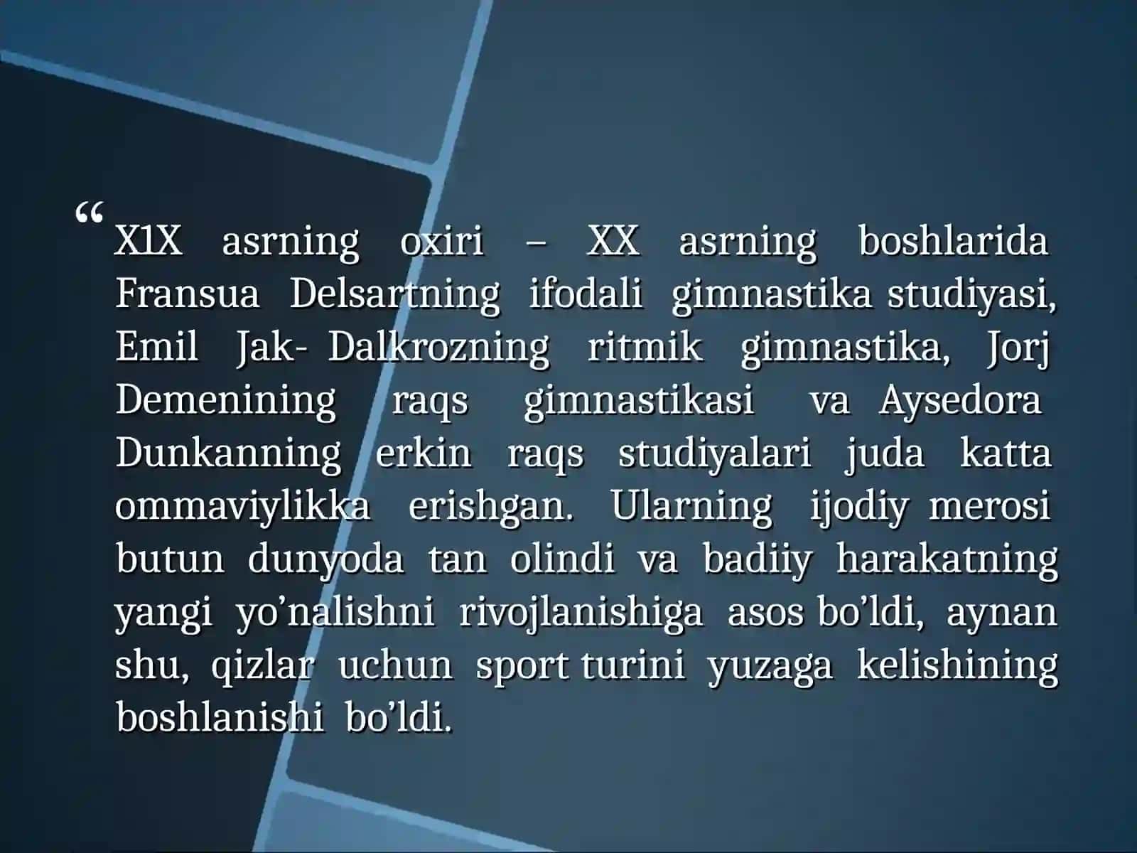 Badiy gimnastika va musiqaviy tarbiyaning bog`liqligi 3