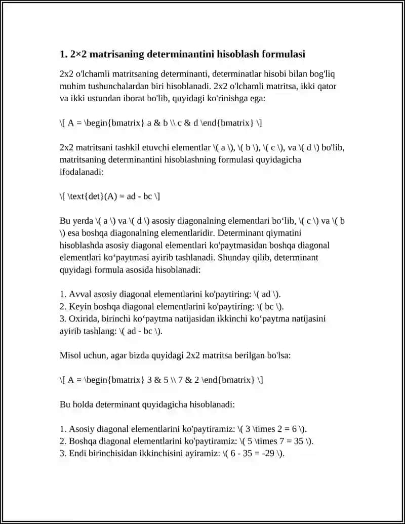 DETERMINANTLARNI HISOBLASH USULLARI 3