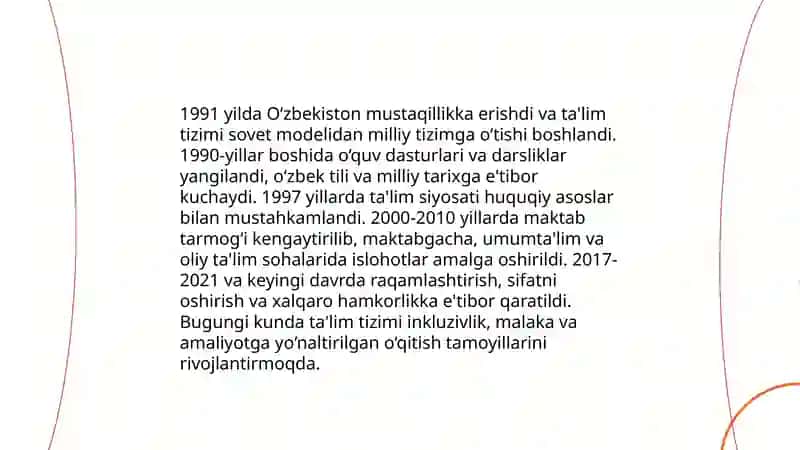 Mustaqil O'zbekistonda ta'lim va fikrlar taraqqiyoti 3