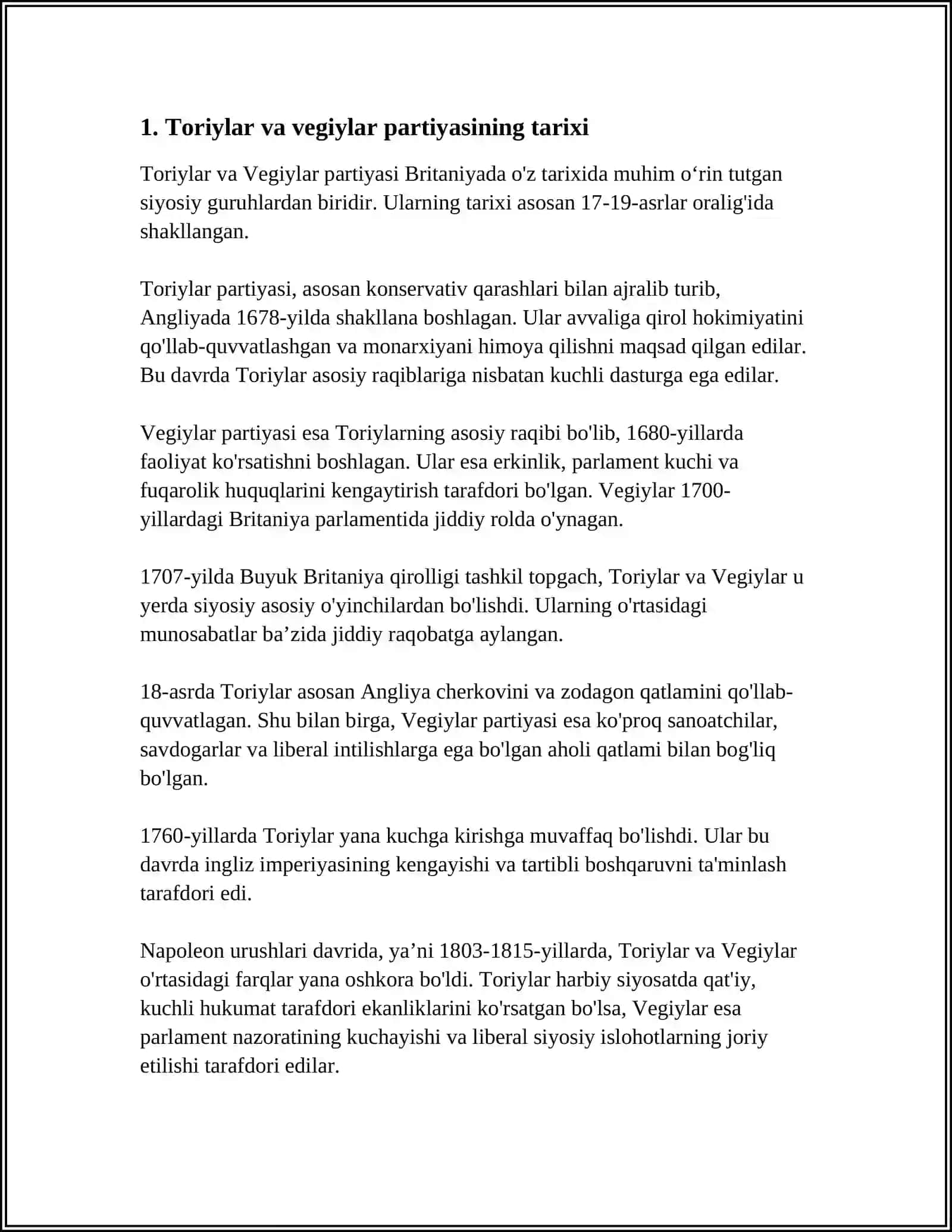 TORIYLAR VA VEGIYLAR PARTIYASI ZAMONAVIY SIYOSATDA 3