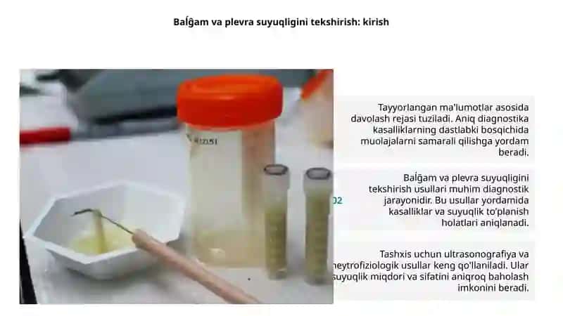 Baĺĝam va plevra suyuqligini tekshirish usullari 3