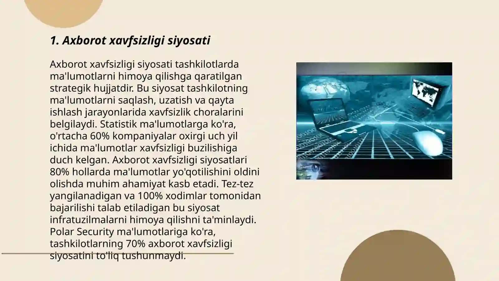 Axborot xavfsizligi siyosati 3