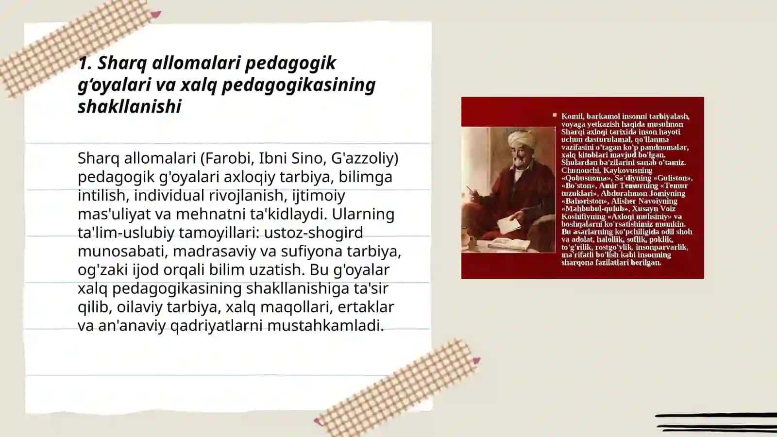Xalq pedagogikasi va rivojlanishida sharq allomalarining tutgan o‘rni 3