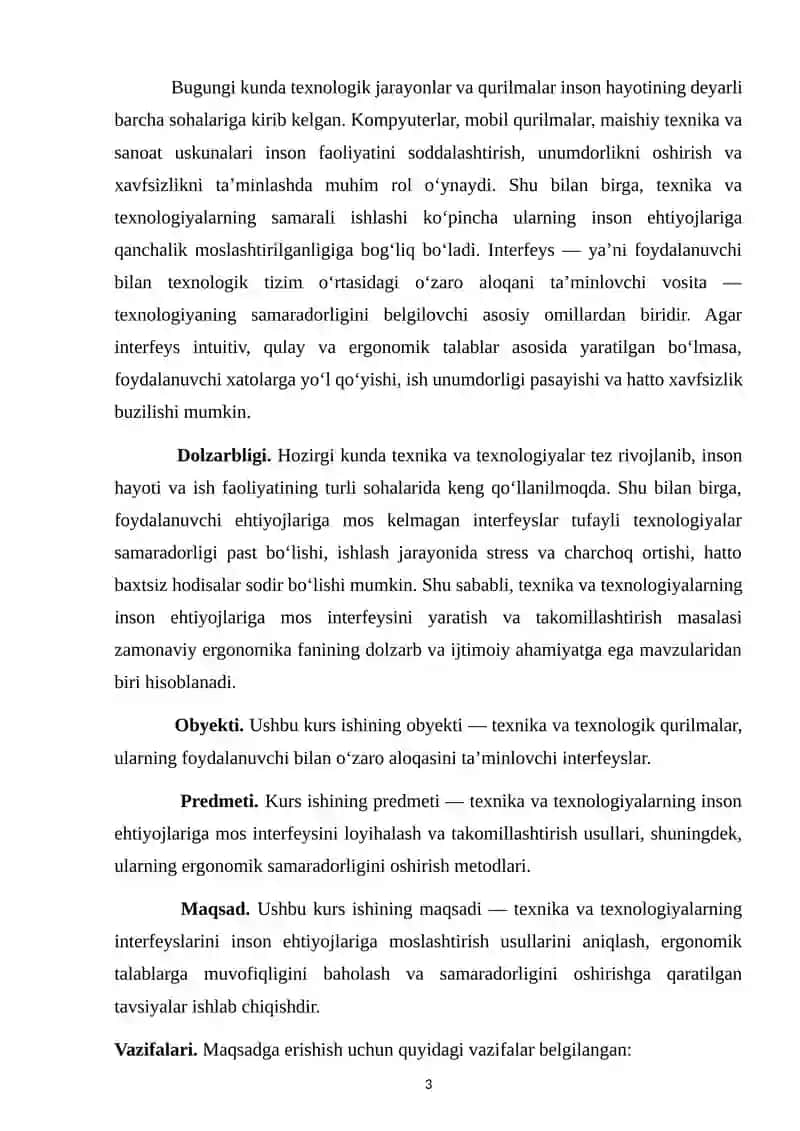 Texnika va texnologiyalarning interfeysini inson ehtiyojlariga moslashtirish usullari 3