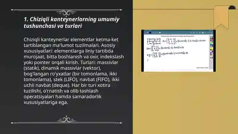 Chiziqli kanteynerlar va ularni qoʻllash 3