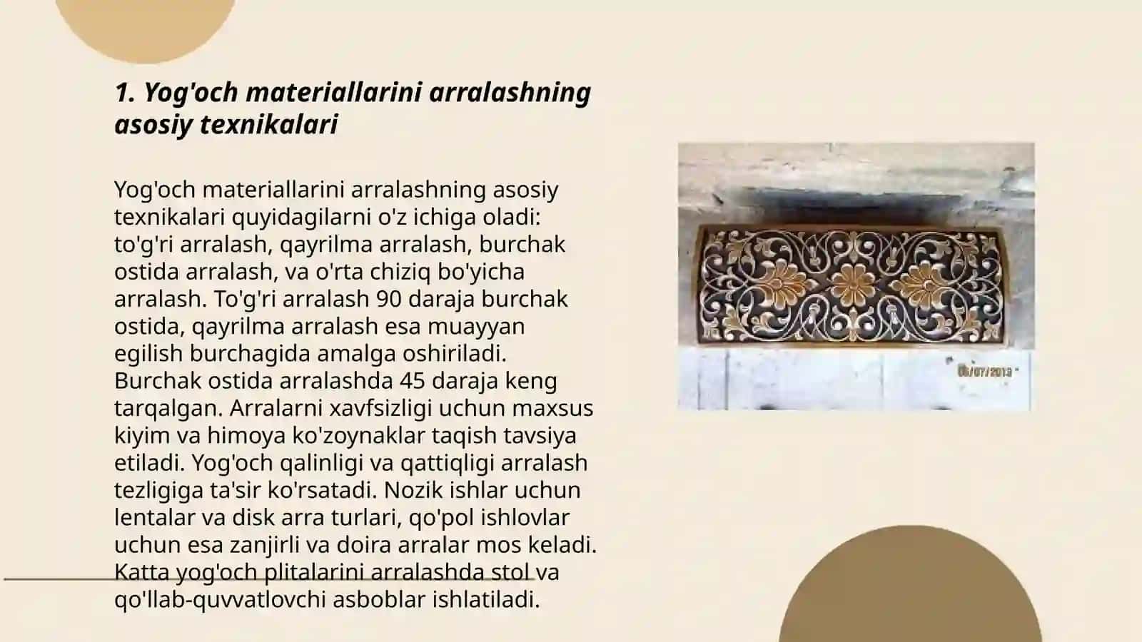 Yog'och materiallarini arralash 3