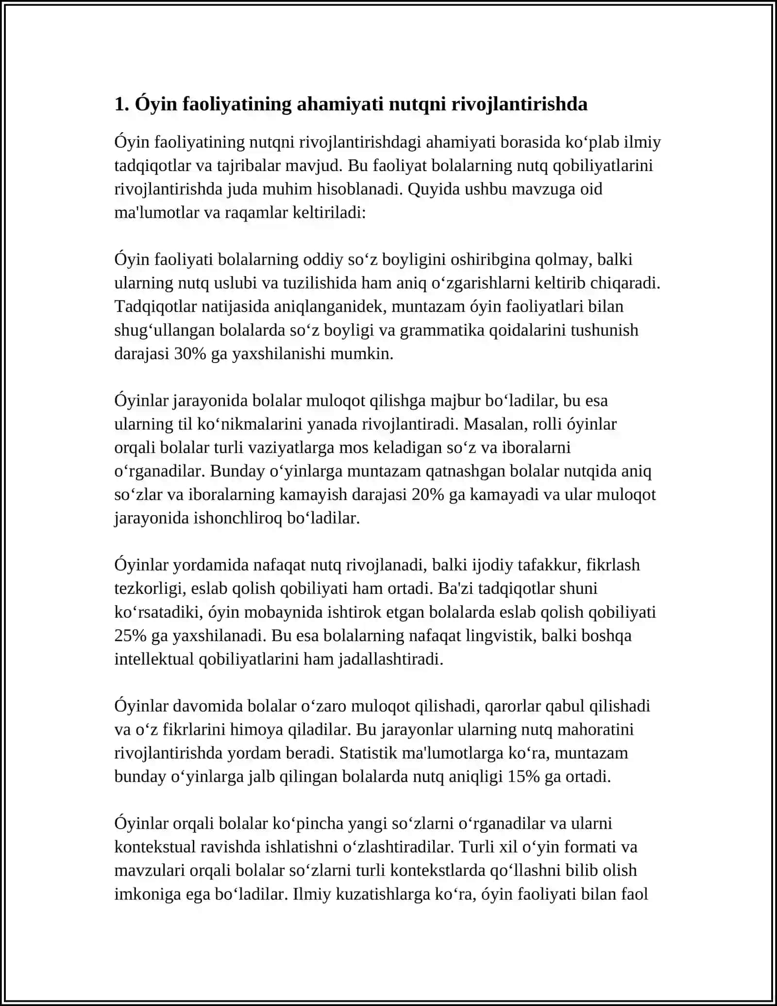 NUTQNING KAM RIVOJLANGANLIGINI YENGISHDA ÓYIN FAOLIYATINING QIYMATI 3