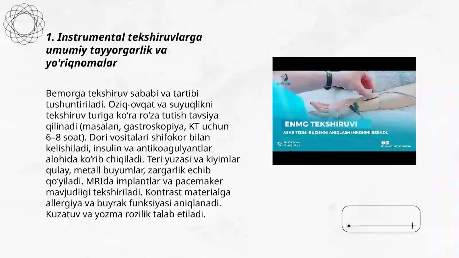 Vemorlarni insturumental tekshiruv uchun tayyorlash 3