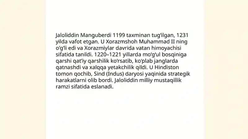 Jaloliddin Manguberdi - Vatan himoyachisi 3