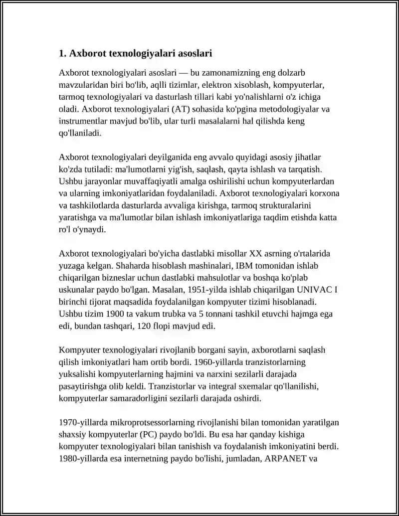 AXBOROTLARNING KOMPYUTERDA TASVIRLANISHI 3