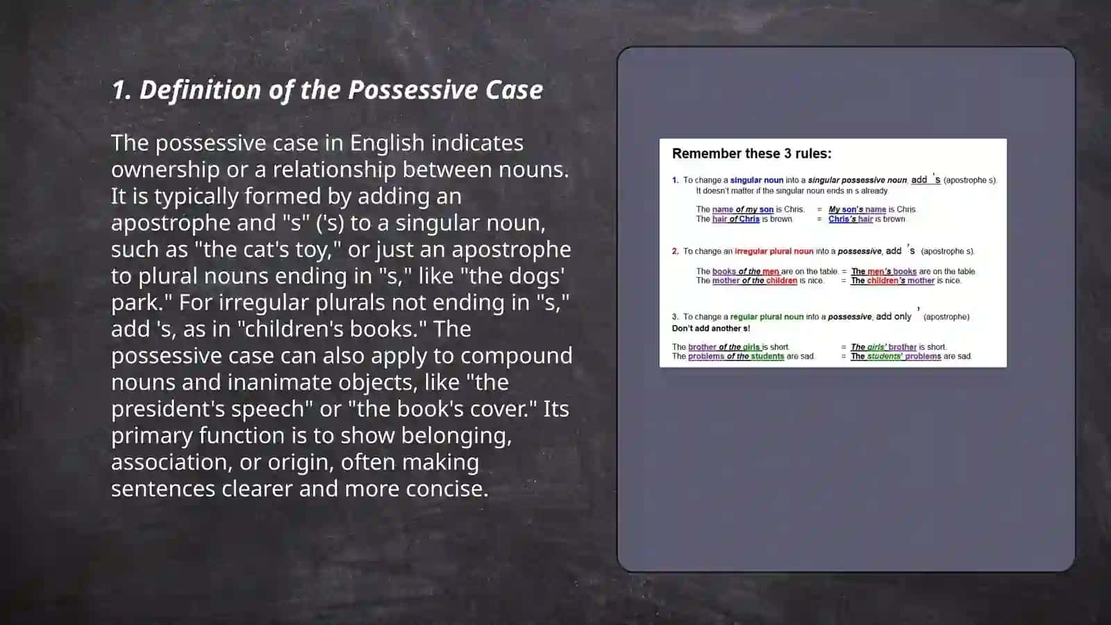Possessive case 3