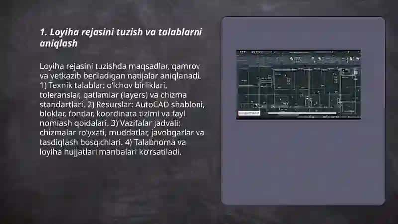 AutoCAD dasturida yangi loyiha yaratish 3
