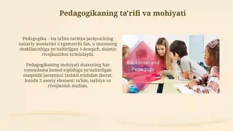 Boshlangʻich taʼlim pedagogikasi fanining maqsadi va vazifalari 3