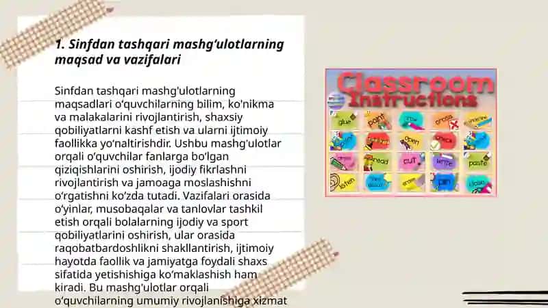 Sinfdan tashqari mashg’ulotlarning didaktik vositalari 3