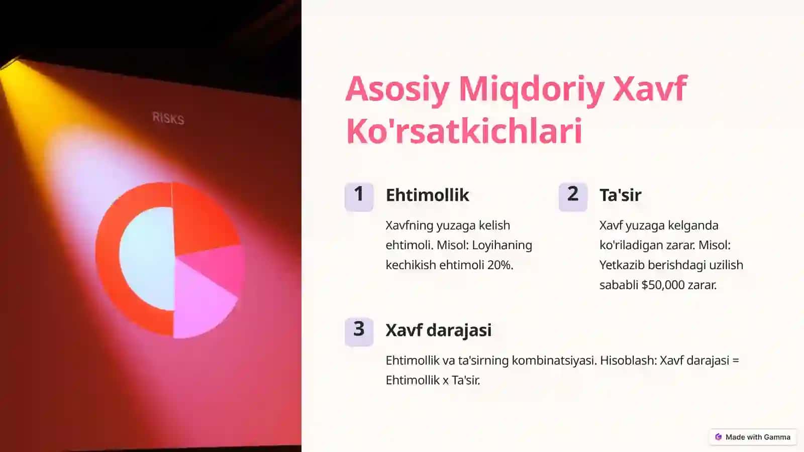 Miqdoriy Xavf Ko'rsatkichlari 3