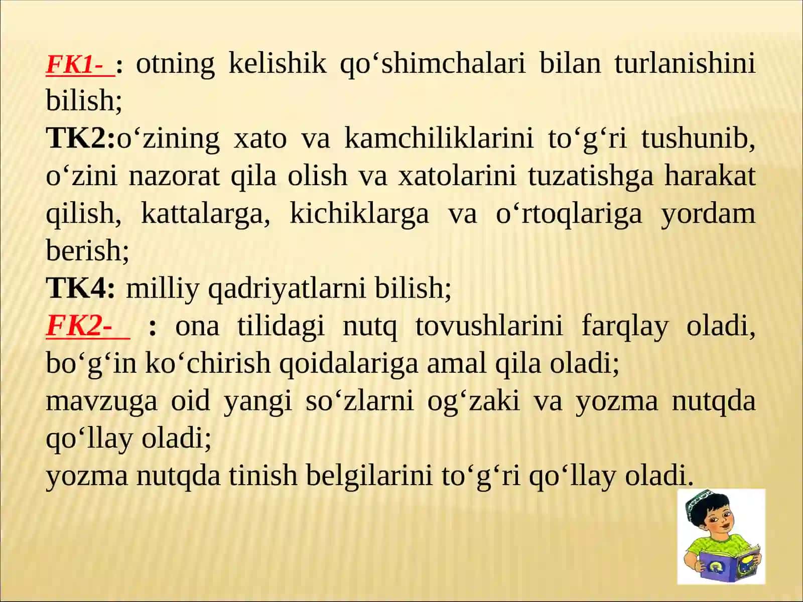 7-sinf ona tilifanidan tayyorlagan bir soatlik dars ishlanmasi taqdimoti 3