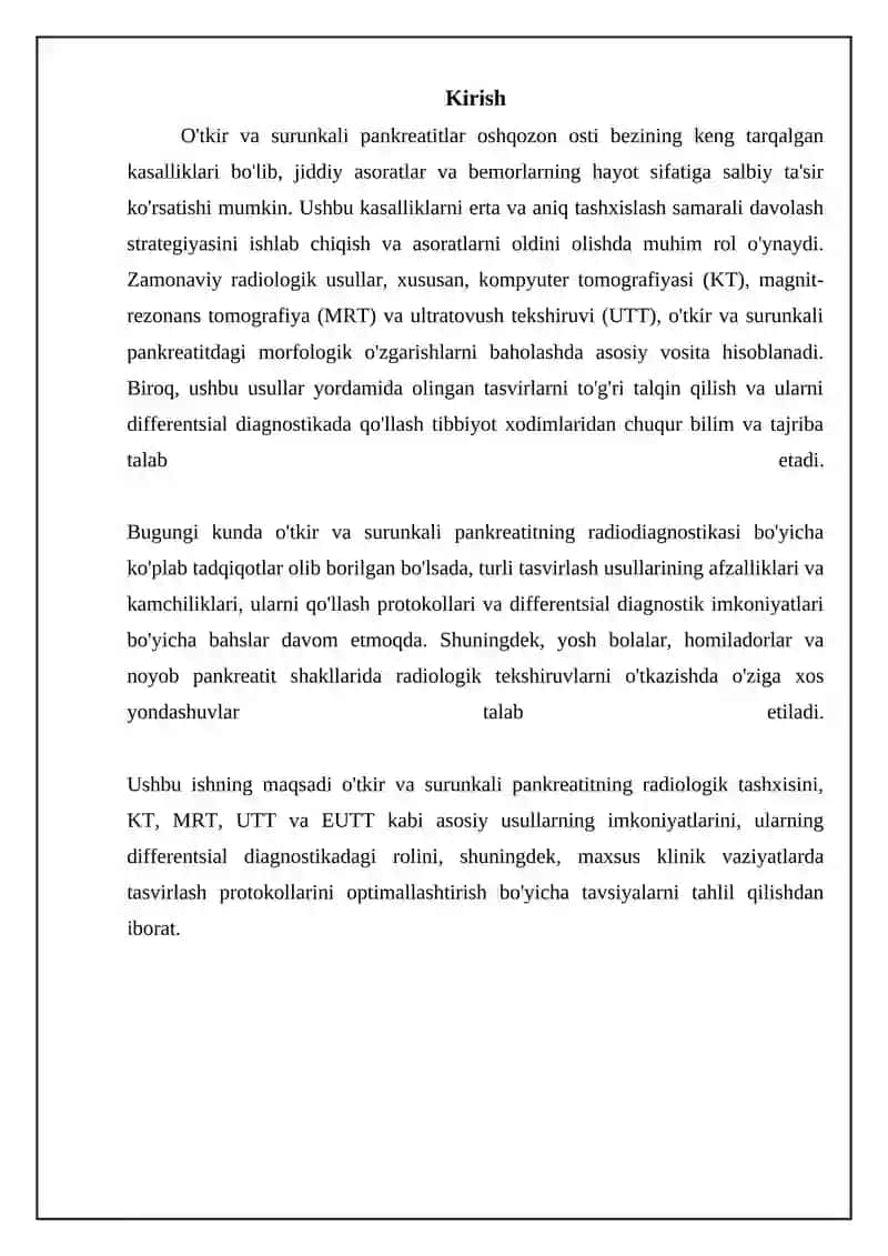 O‘tkir va surunkali pankreatit differensial nur tashxisi 3