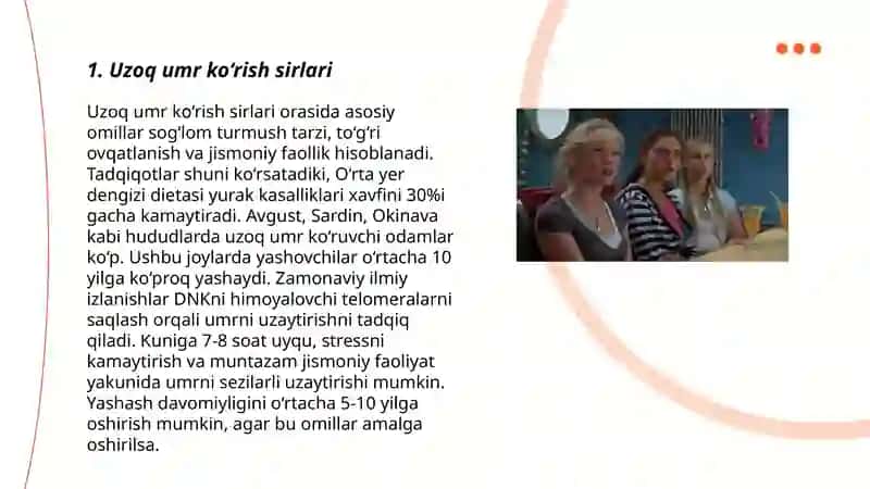Uzoq umir kurish muammolari 3