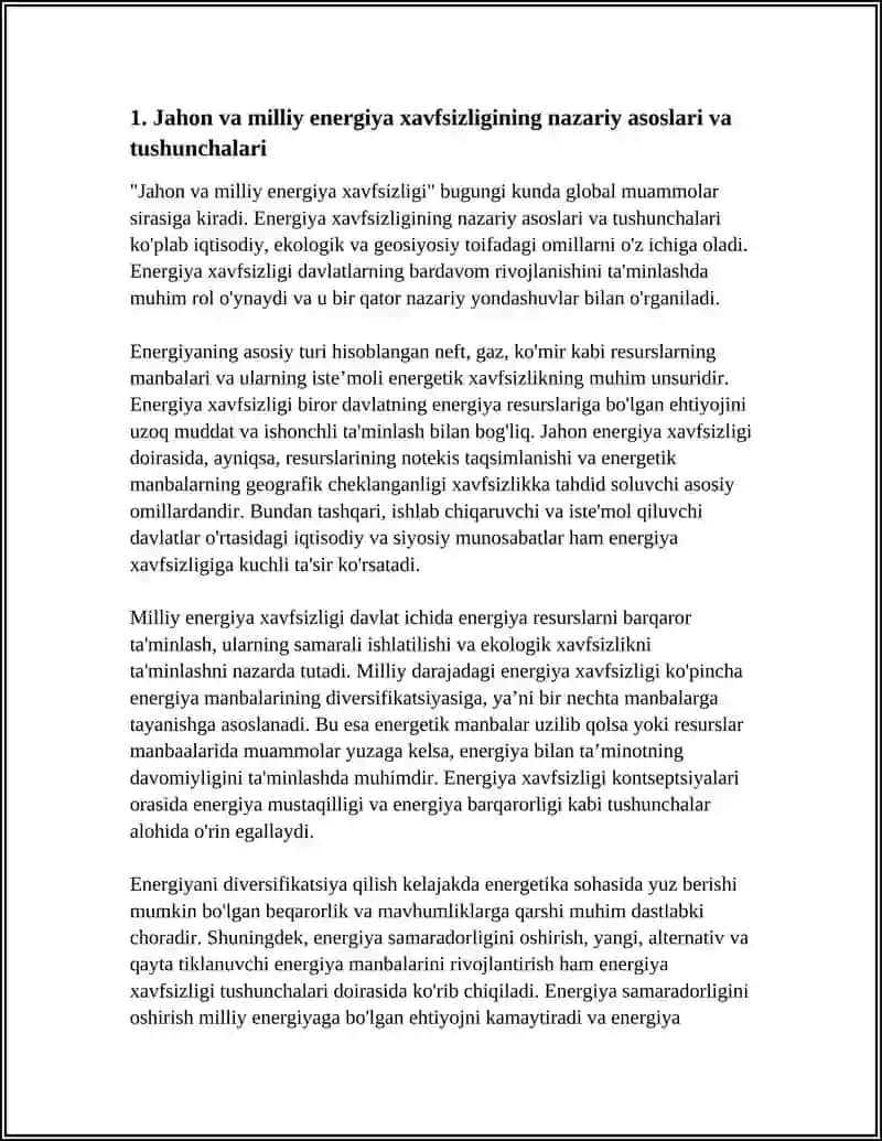 JAHON VA MILLIY ENERGIYA XAVFSIZLIGI 3