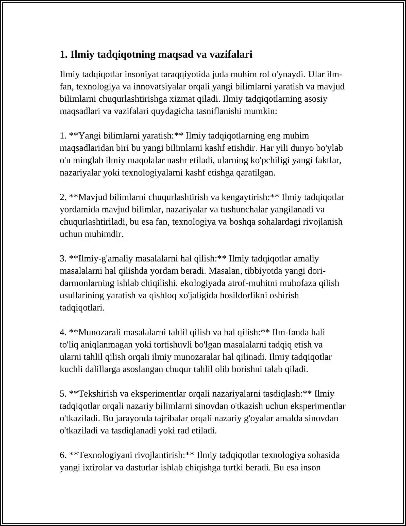 ILMIY TADQIQOT YO‘NALISHI VA ILMIY MUAMMONI TANLASH 3