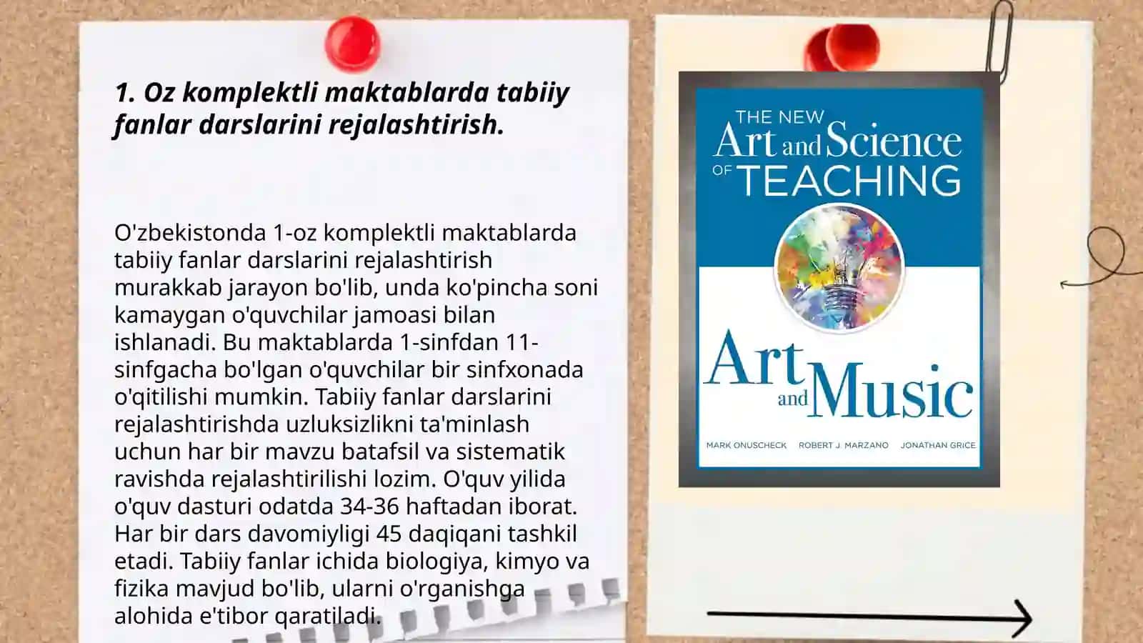 Oz komplektli maktablarda tabiiy fanlar darslarini rejalashtirish 3