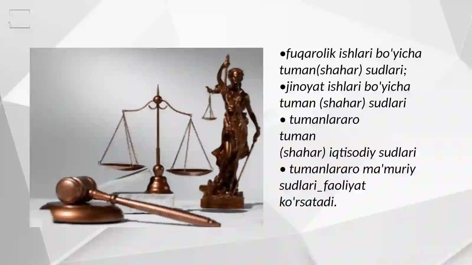 Sud hokimiyati mustaqilligining kafolatlari 3