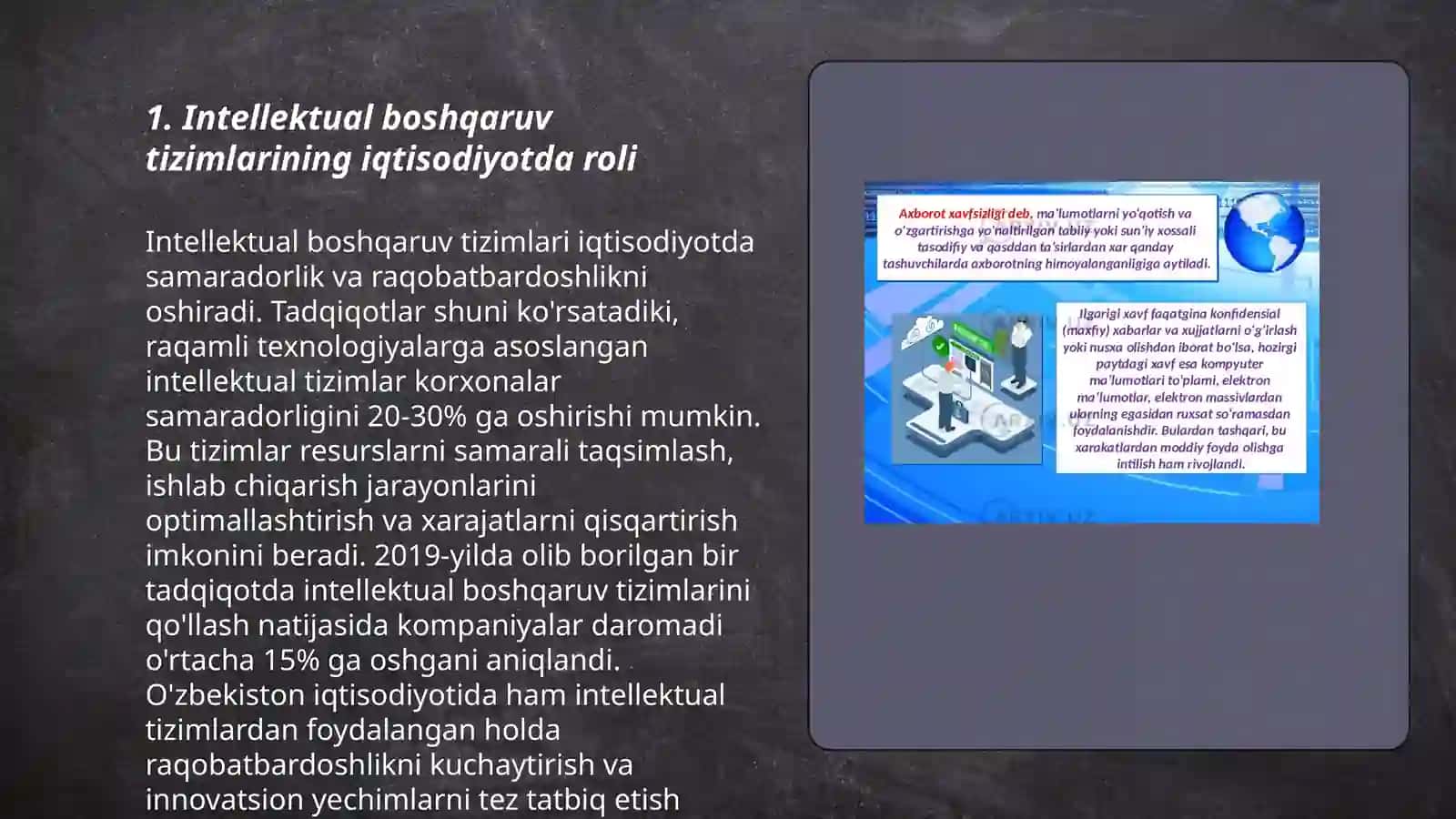 Intellektual boshqaruv tizimlarini iqtisodiyot yoʻnalishida qoʻllash istiqbollari 3