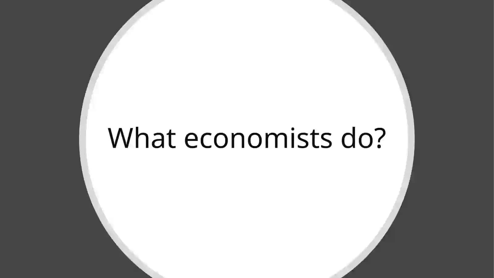 What economists do? 3