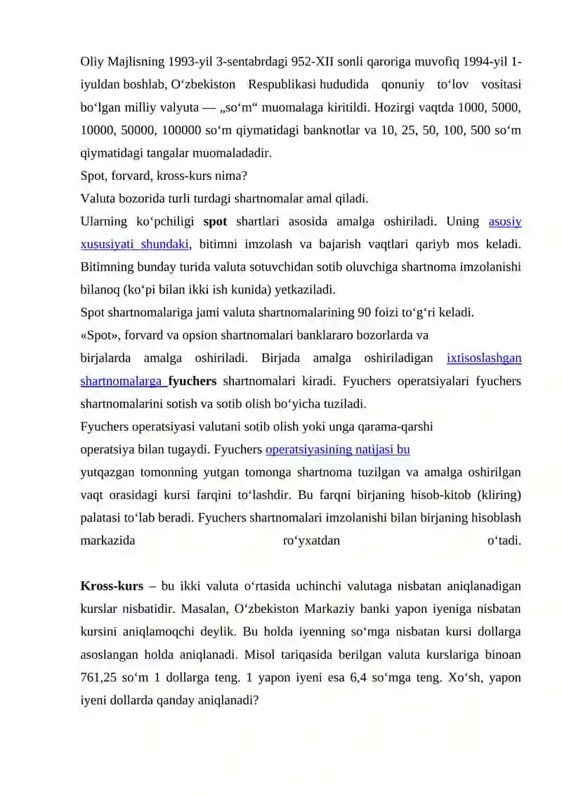 O'ZBEKISTON RESPUBLIKASI PUL TIZIMI VA UNING ELEMENTLARI 3