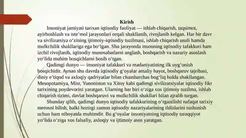 Qadimgi dunyo iqtisodiy tafakkuri: Mesopotamiya, Misr, Yunoniston va Xitoy dagi iqtisodiy g‘oyalar 3