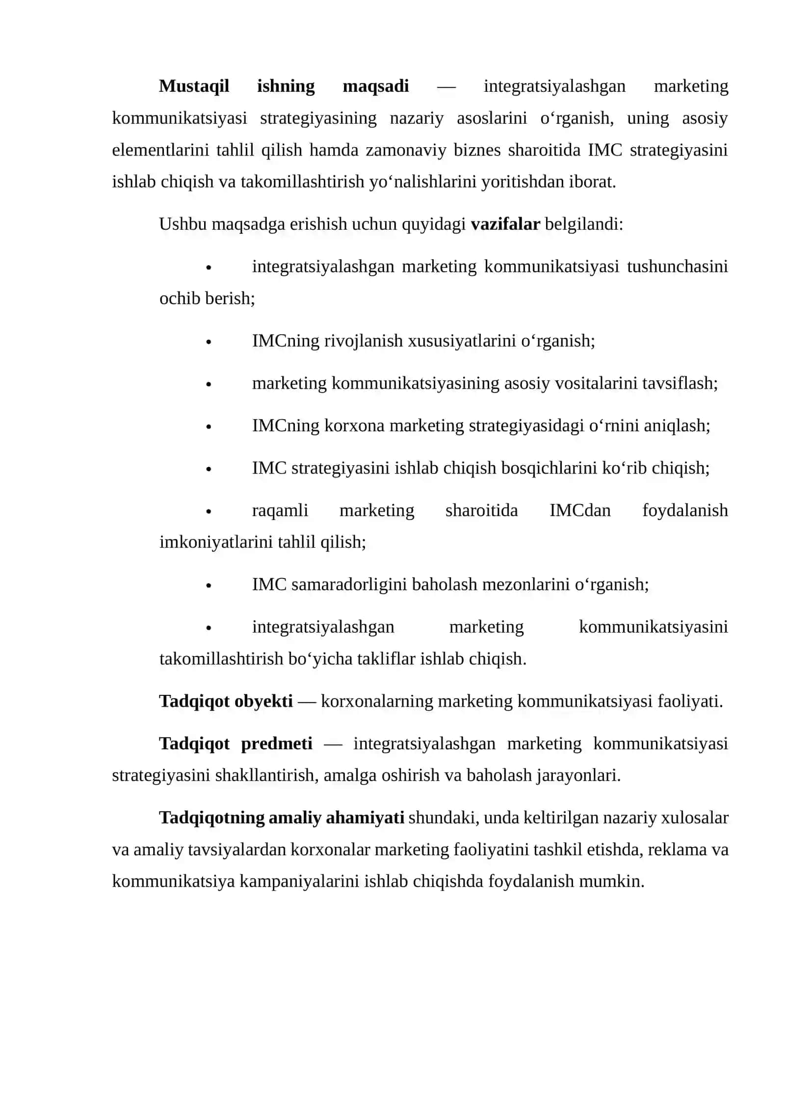 INTEGRATSIYALASHGAN MARKETING KOMMUNIKATSIYASI (IMC) STRATEGIYASI 3