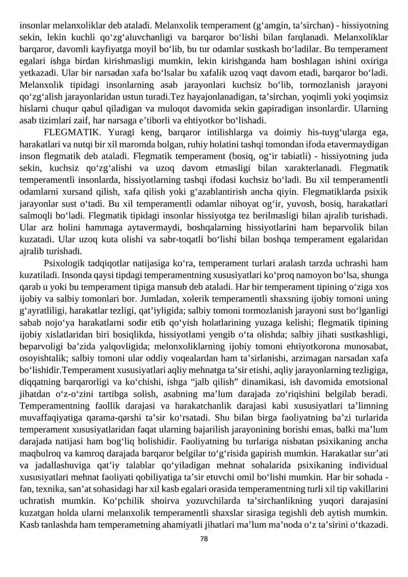 Shaxsning psixologik xususiyatlari. Temperament. Xarakter. Qobiliyat. 3