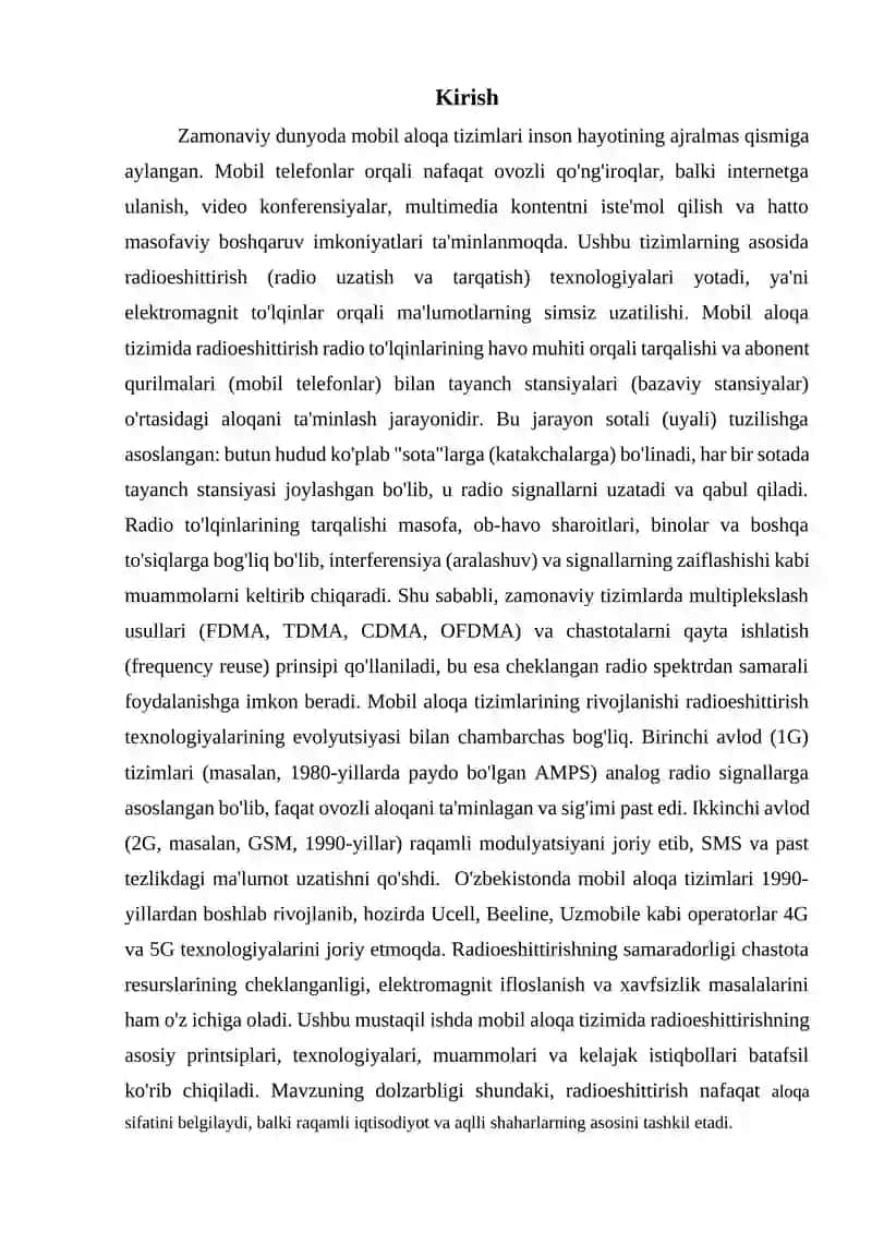 Mobil aloqa tizimida radioeshittirish 3