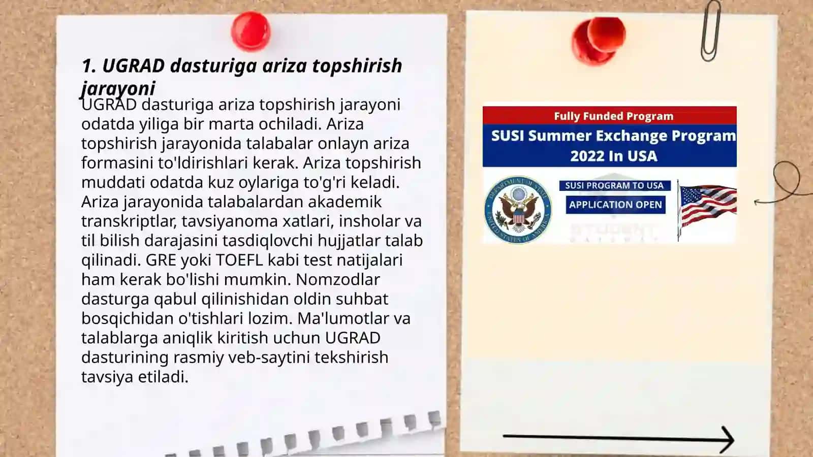 UGRAD, SUSI, NSP dasturlari 3