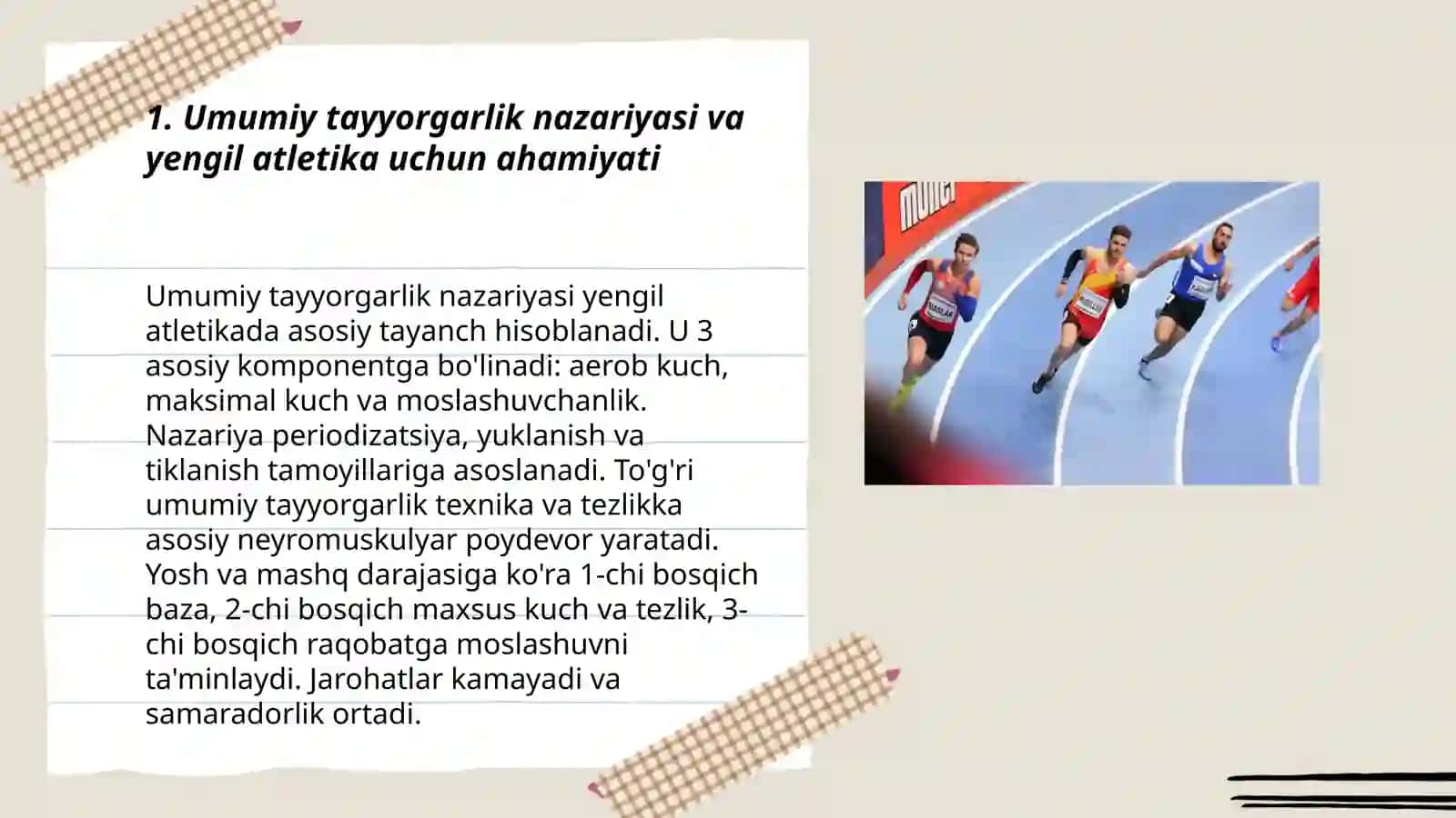 Umumiy tayyorgarlik nazariyasi va yengil atletika uchun ahamiyati 3