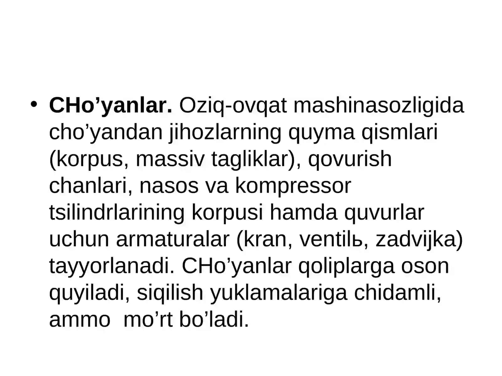 MASHINA DETALLARINI TAYYoRLASHDA FOYDALANILADIGAN MATERIALLAR 3