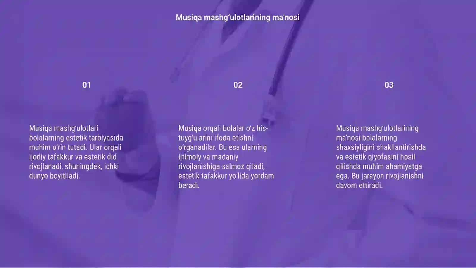 Musiqa mashg'ulotlarining bolaning estetik tarbiyasidagi roli 3