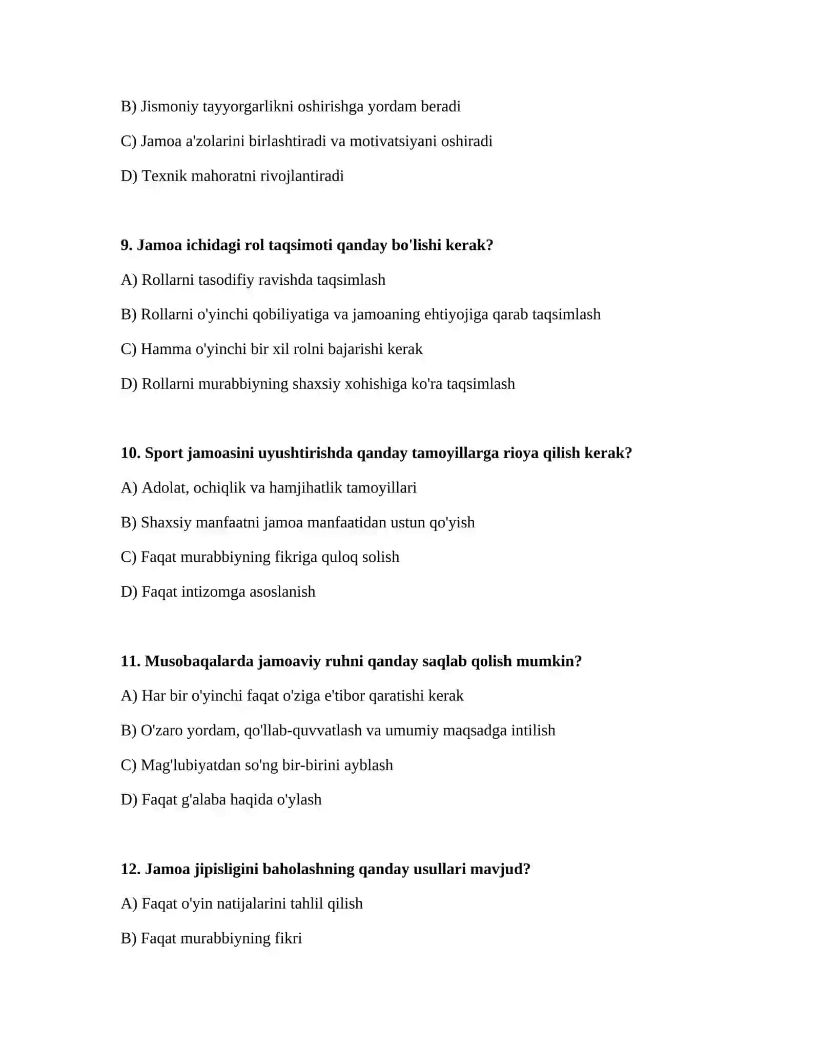 Sport jamoasini jipisligi va uni uyushtirishning asosi vositalari va uslubiy asoslari 3