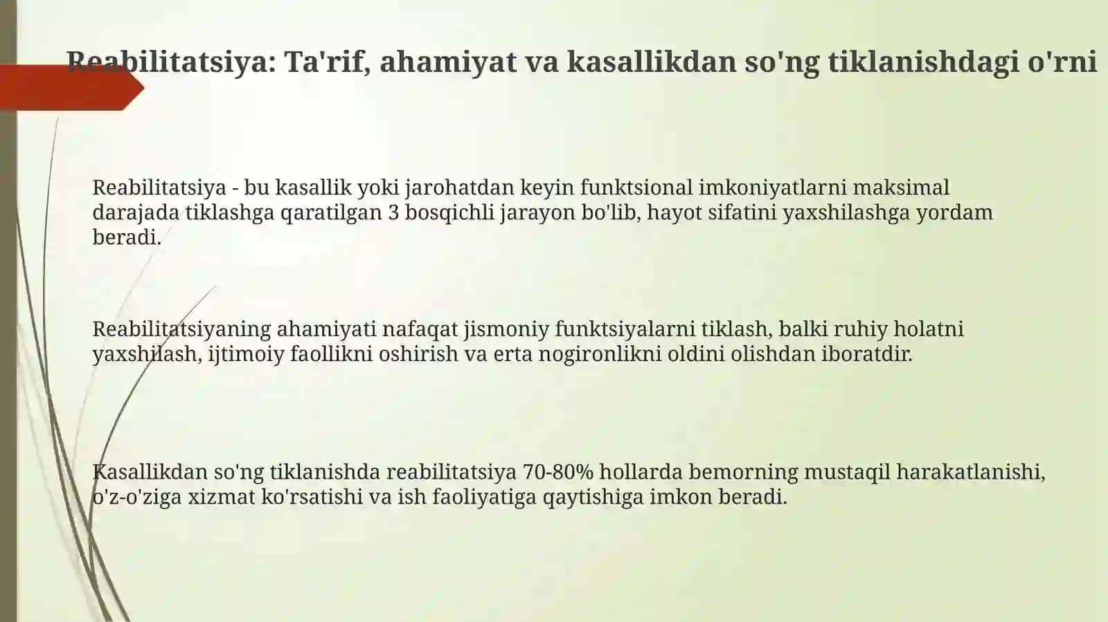 Kasallikdan so‘ng salomatlikni qayta tiklashda reabilitatsiya. Skolioz va kifozda reablitatsiya 3