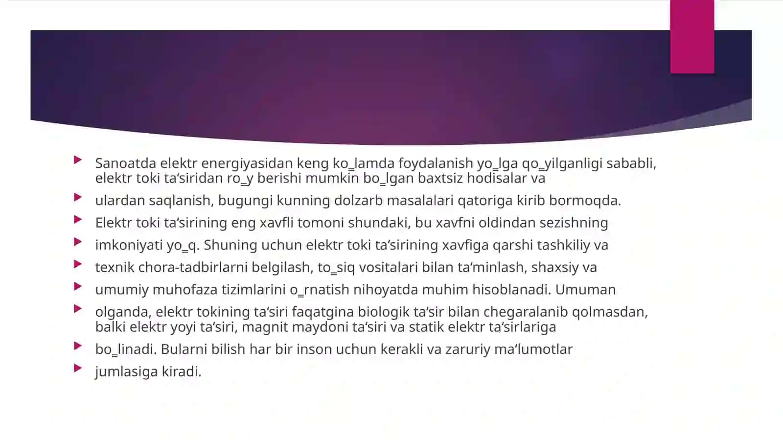 Elektr xavfsizligini ta'minlovchi zamonaviy texnika texnologiyalari 3