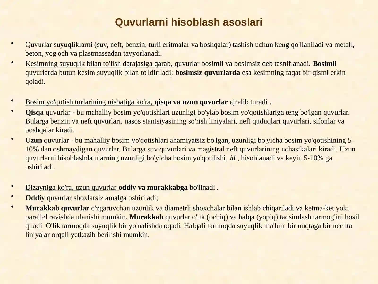 Quvurlarni Hisoblash Asoslari 3