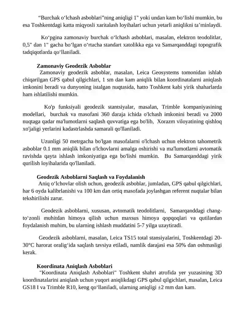 Geodezik asboblar klassifikatsiyasi va ularga qoyiladigan talablar 3