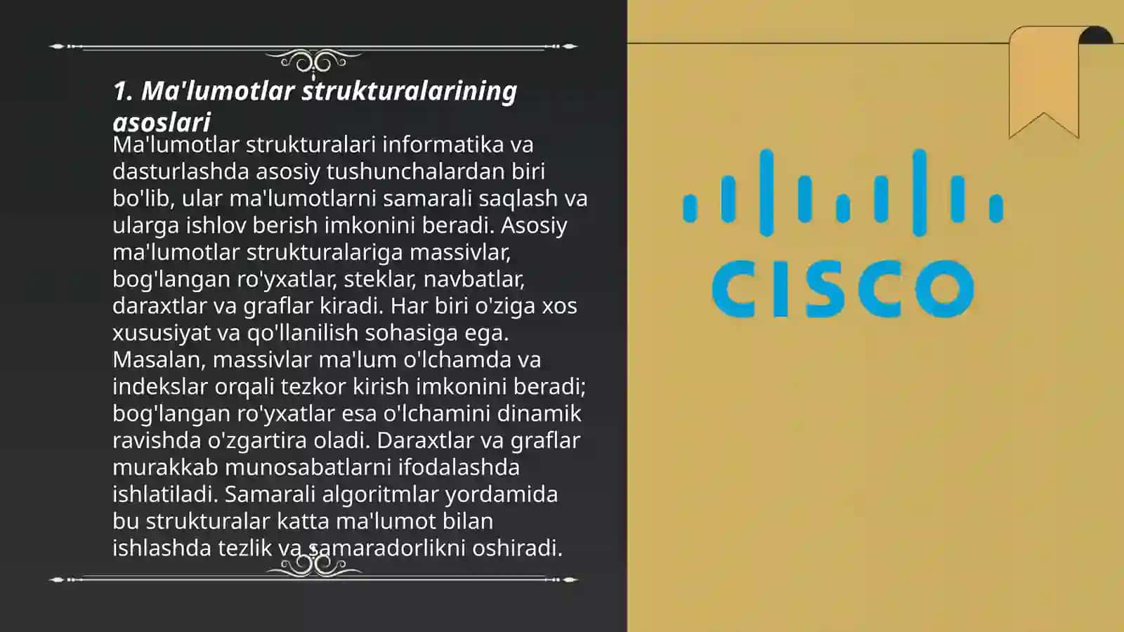 Ma'lumotlar strukturalari faniga kirish, ma'lumotlar strukturalari turlari 3