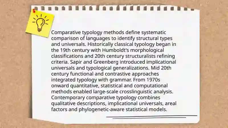 Methods of Comparative Typology and Notions of a Type of a Language 3