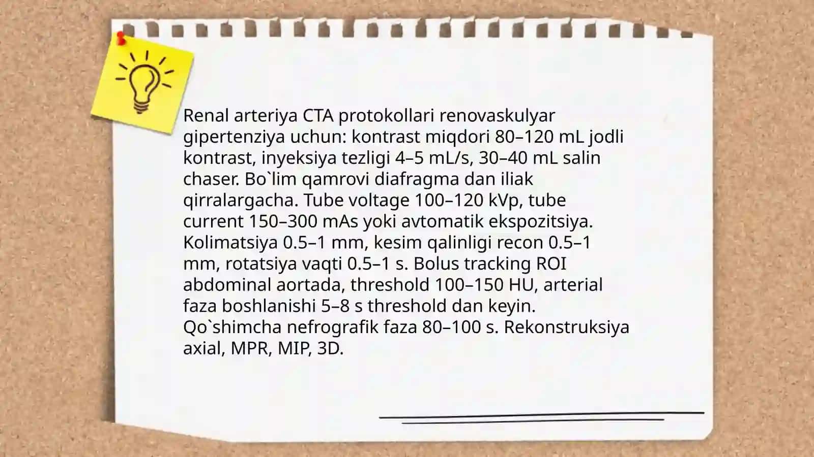 Renal arteriya CTA protokollari 3