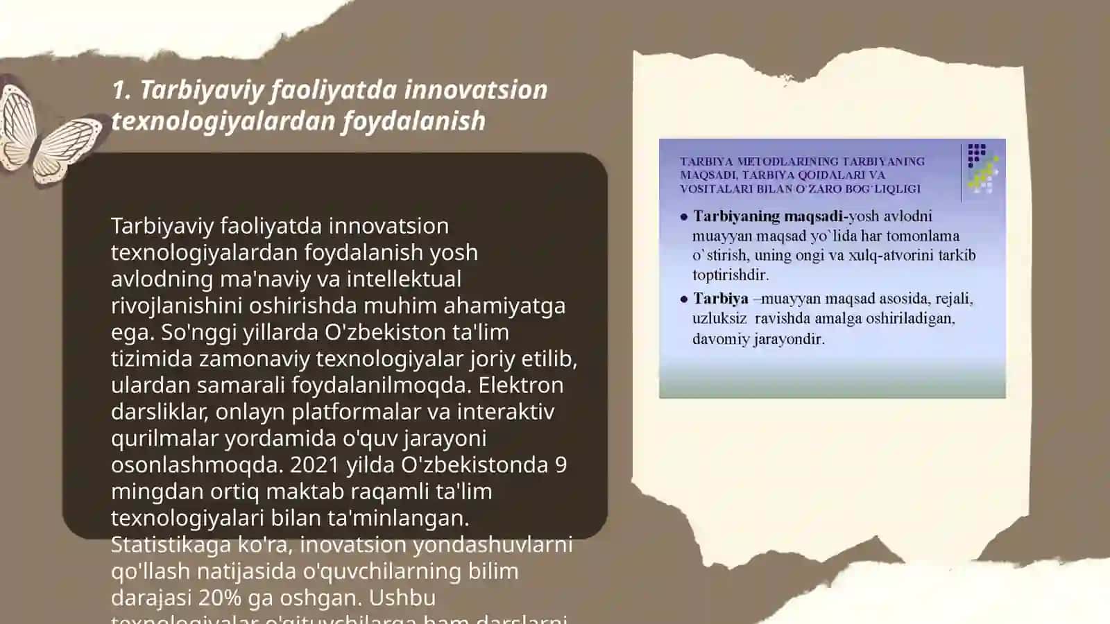 Tarbiyaviy faoliyatni tashkil etish texnologiyasi asosiy omillar va mezonlar 3