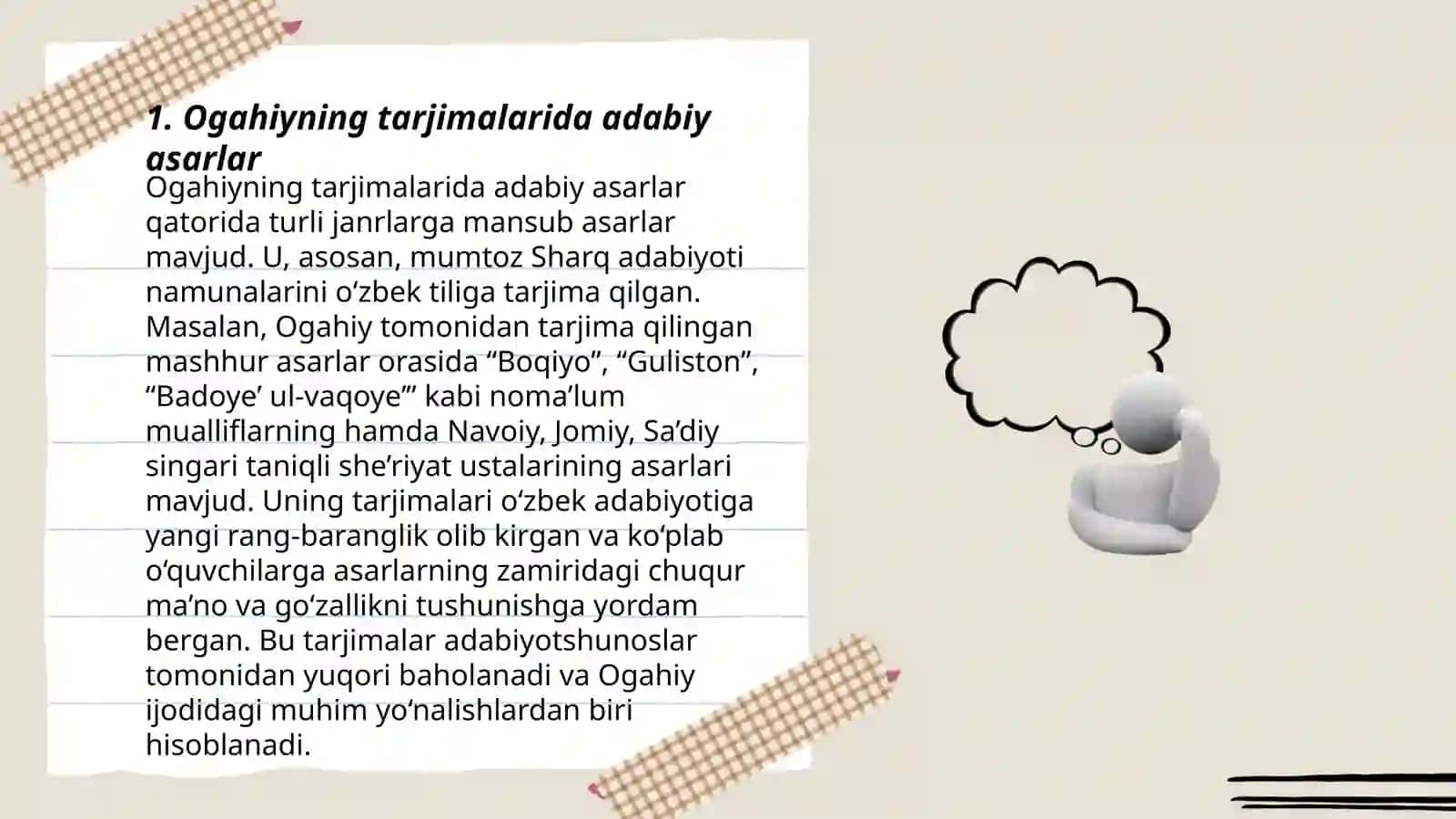Ogahiyning tarjimalari 3