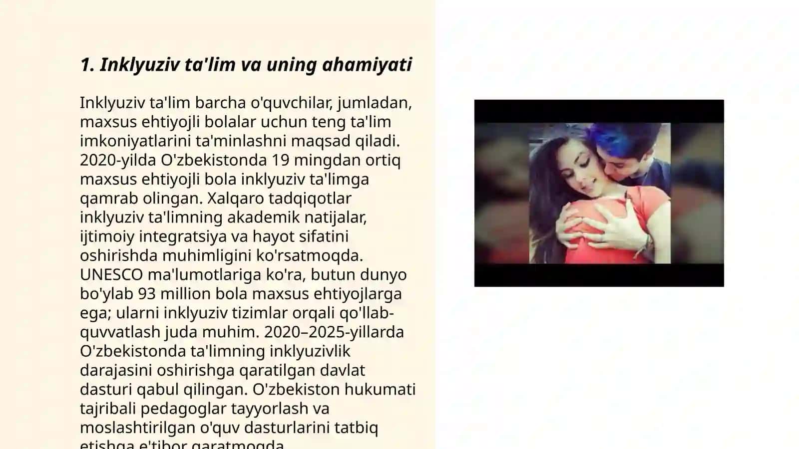 Inklyuziv taʼlim sinflari va boshlangʻich tayanch korreksion sinflarga qabul qilinmaydigan bolalar toifalari haqida tushuncha 3