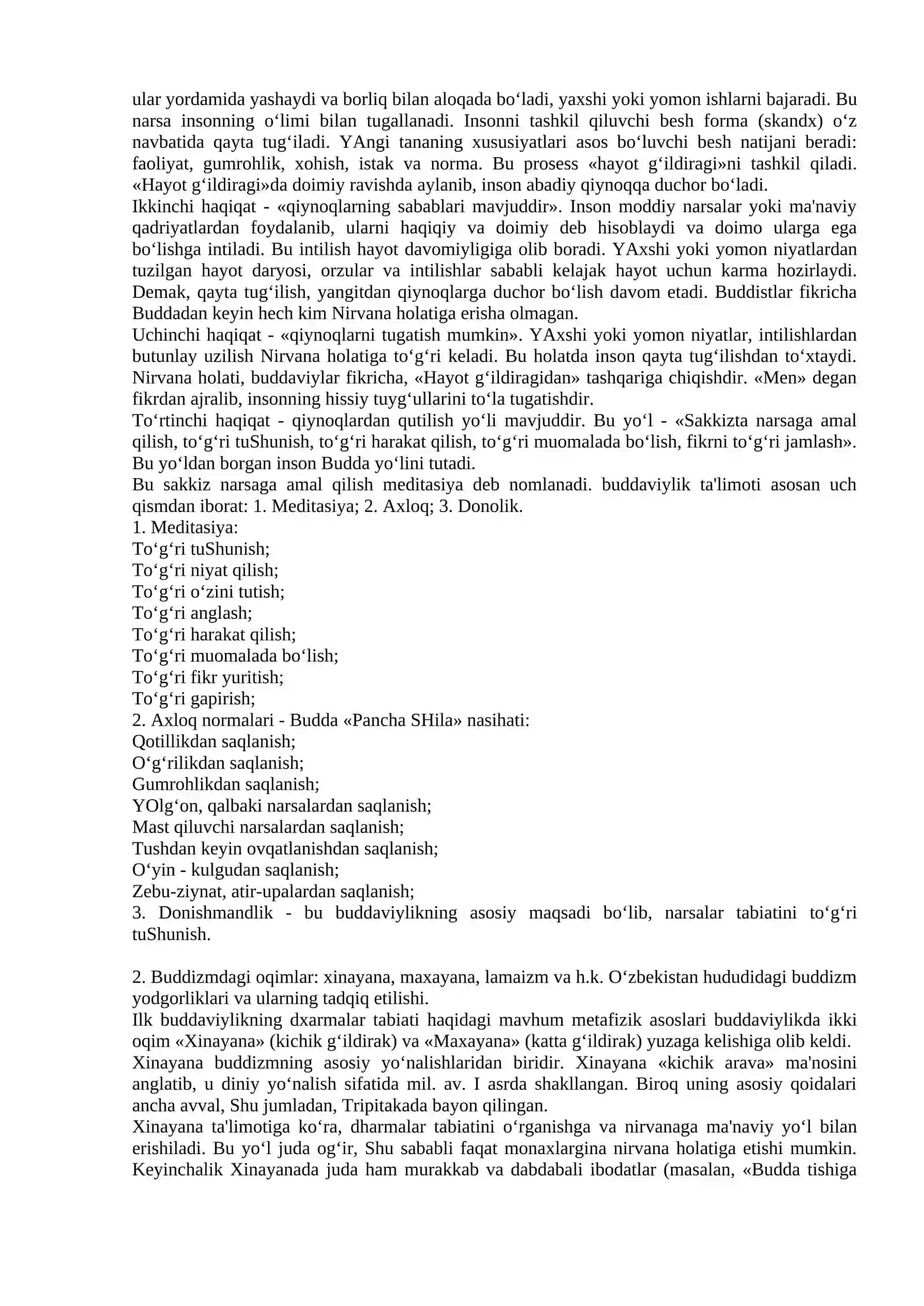 Buddaviylik va xristian dini tarixi va falsafasi 3