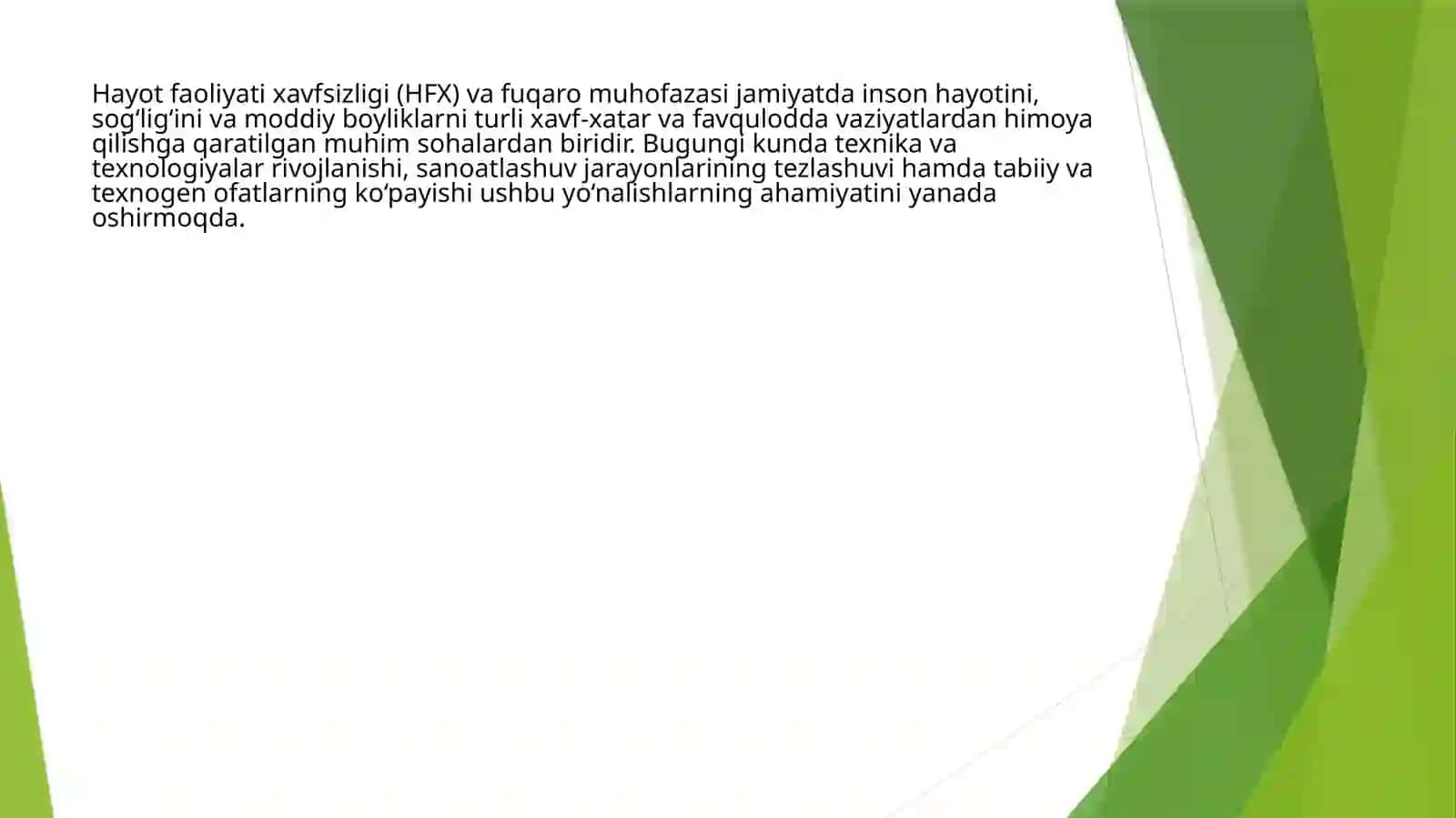 Hayot faoliyati xavfsizligi. Fuqaro muhofazasi 3